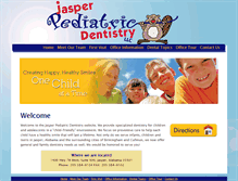 Tablet Screenshot of jasperpediatricdentistry.com